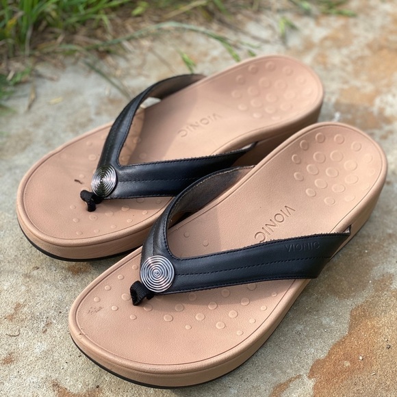 Vionic platform flip flops size 11 Pacific High tide arch support - Picture 3 of 9